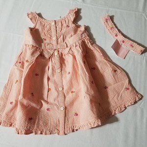 Gymboree Baby Lioness 12-18 month Dress & Headband NWT set